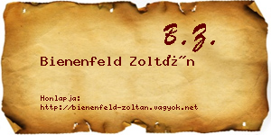 Bienenfeld Zoltán névjegykártya